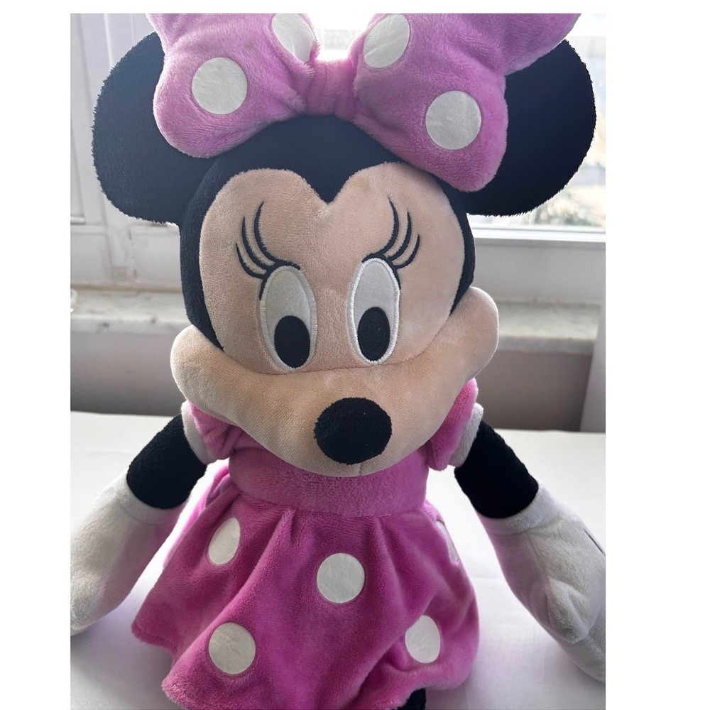 Plush Toy Polyester Pink No Clasp Classic Disney Minnie Mouse New